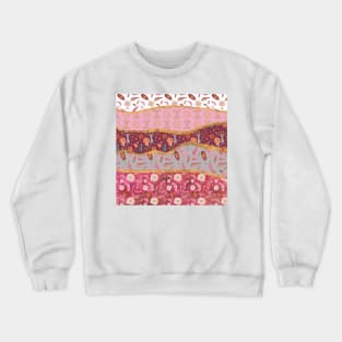 Rolling hills of cats, feathers and roses Crewneck Sweatshirt